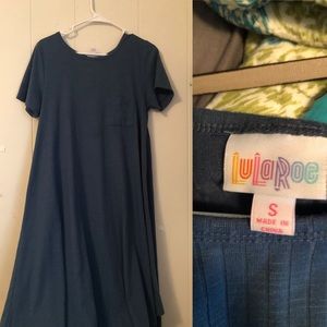 navy blue Lularoe Carly dress size small